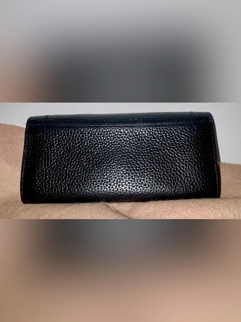 Coach Swagger Slim Envelope Wallet Black pebbled leather & Turn Lock Hardware